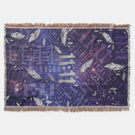 Elf elf Numerologie Muster Angel Feathers #1 Decke (Vorderseite)