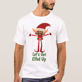 Elf Elfed Up Christmas Foto Gerahmt Head T-Shirt