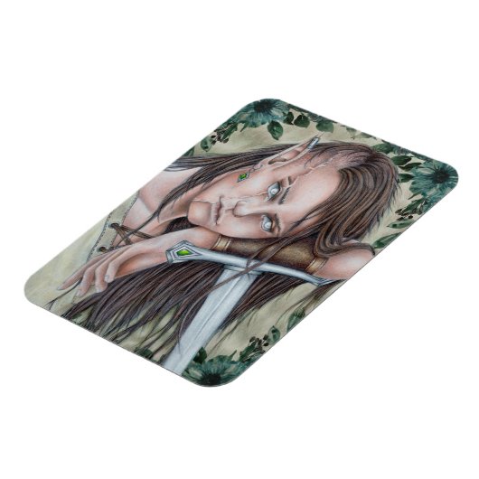 Elf, Elfenkrieger Magnet (Linke Seite)