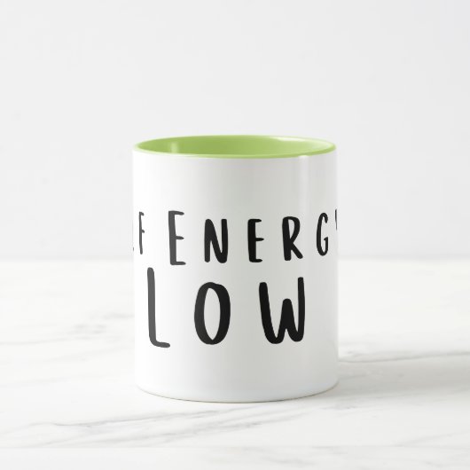 Elf Energy: Low Funny, Exhausted Mug Tasse (Zentrum)