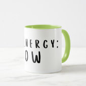 Elf Energy: Low Funny, Exhausted Mug Tasse (VorderseiteRechts)