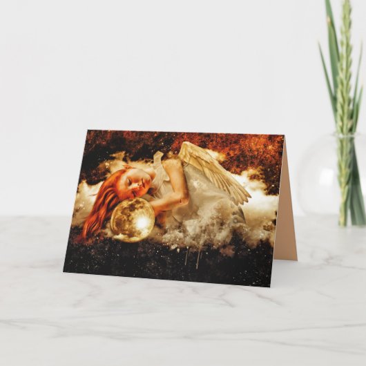 elf-Engel-Grußkarte Feiertagskarte (Vorderseite)