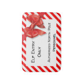 Elf Entry Only | North Pole Christmas Doormat Badematte (Vorderseite Vertikal)