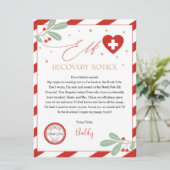 Elf Erholung Notice, Elf Hospital, Elf Sick Note Einladung (Stehend Vorderseite)