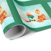 Elf Erstes Datum Grün Kariert Geschenkpapier (Rolleneckpunkt)