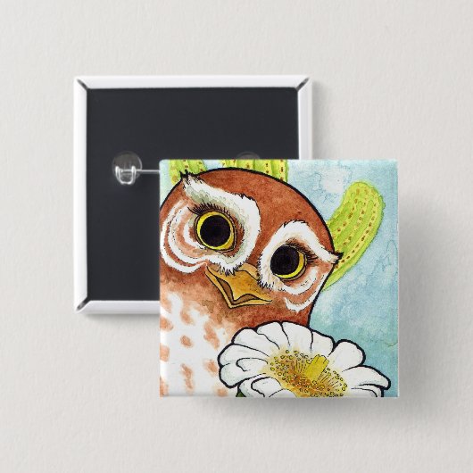 Elf-Eulen-Knopf Button (Vorne & Hinten)