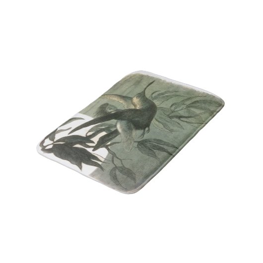 Elf Fairies Elves Moon Night Scene Bird Flying Badematte (Schrägansicht)