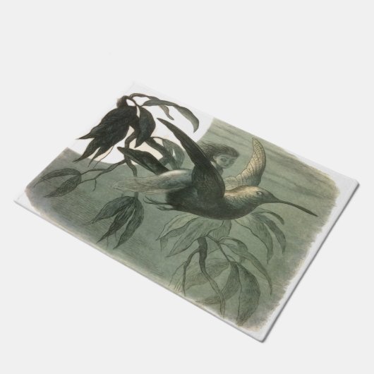 Elf Fairies Elves Moon Night Scene Bird Flying Fußmatte (Schrägansicht)