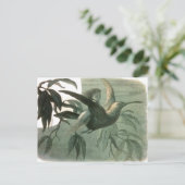 Elf Fairies Elves Moon Night Scene Bird Flying Postkarte (Stehend Vorderseite)