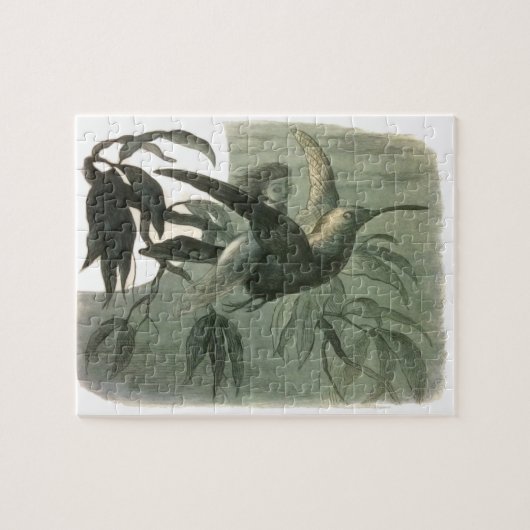 Elf Fairies Elves Moon Night Scene Bird Flying Puzzle (Horizontal)