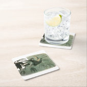 Elf Fairies Elves Moon Night Scene Bird Flying Rechteckiger Pappuntersetzer (Vor Ort)