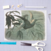 Elf Fairies Elves Moon Night Scene Bird Flying Seidenpapier (Handwerk)