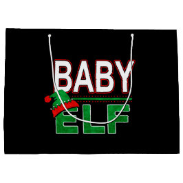 Elf Familie | Baby Elf Weihnachtsfeiertag #TeamElf Große Geschenktüte