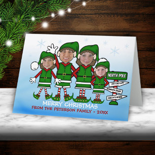 Elf-Familie (brünett 3) Weihnachten