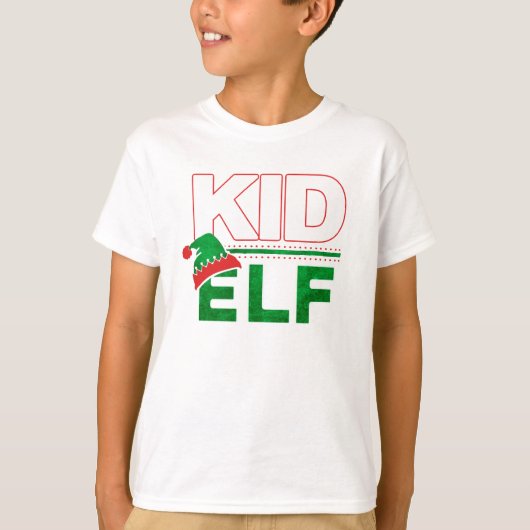 Elf Familie | Kid Elf Weihnachtsfeiertag #TeamElf T-Shirt (Vorderseite)