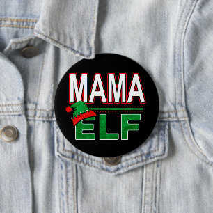 Elf Familie Mama Elf Weihnachtsfeiertag #TeamElf Button