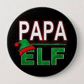 Elf Familie | Papa Elf Weihnachtsfeiertag #TeamElf Button (Vorderseite)