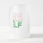 Elf Familie | Papa Elf Weihnachtsfeiertag #TeamElf Mattglas Bierglas (Vorderseite Links)