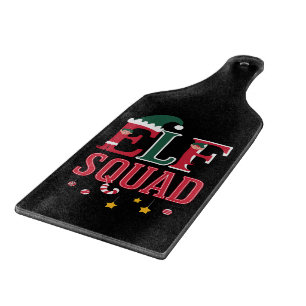 Elf-Familien-Weihnachts-Pyjamas Elf-Squadron Schneidebrett