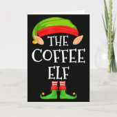 Elf Family Christmas Coffee Elf Sweater Matching C Karte (Vorderseite)