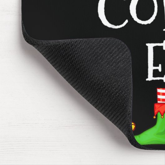 Elf Family Christmas Coffee Elf Sweater Matching C Mousepad (Ecke)