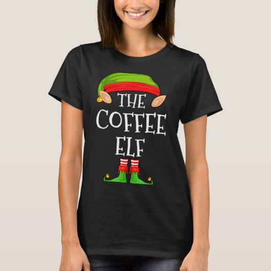 Elf Family Christmas Coffee Elf Sweater Matching C T-Shirt (Vorderseite)