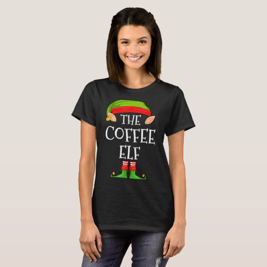 Elf Family Christmas Coffee Elf Sweater Matching C T-Shirt (Vorne ganz)