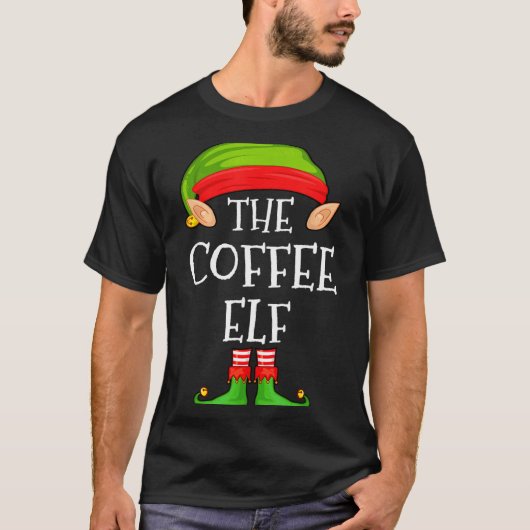 Elf Family Christmas Coffee Elf Sweater Matching C T-Shirt (Vorderseite)