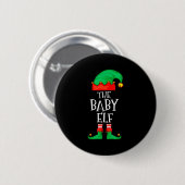 Elf Family Christmas Funny The Baby Elf Sweater Bo Button (Vorne & Hinten)