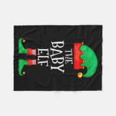 Elf Family Christmas Funny The Baby Elf Sweater Bo Fleecedecke (Vorderseite (Horizontal))