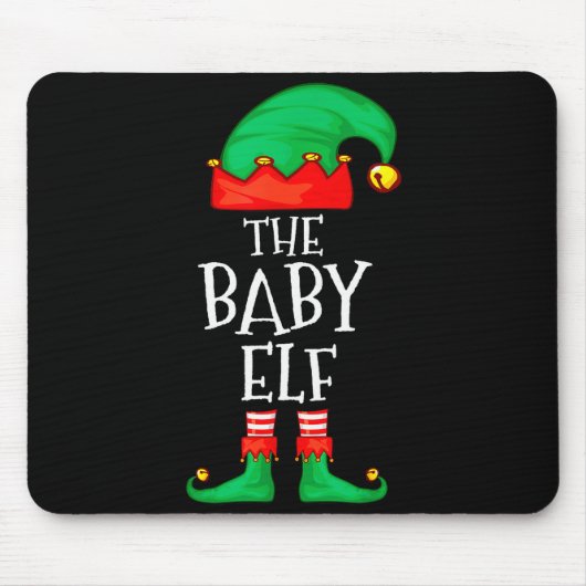 Elf Family Christmas Funny The Baby Elf Sweater Bo Mousepad (Vorne)