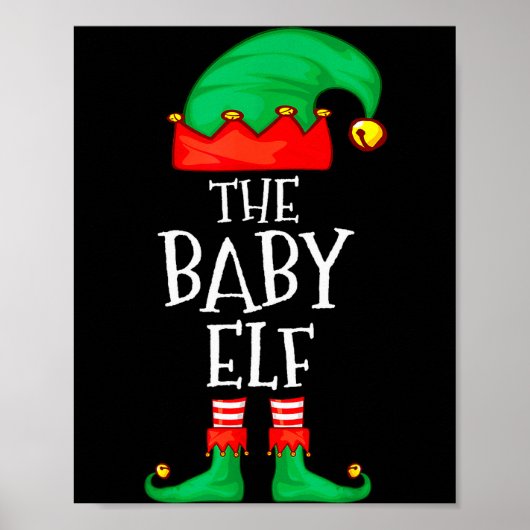 Elf Family Christmas Funny The Baby Elf Sweater Bo Poster (Vorne)