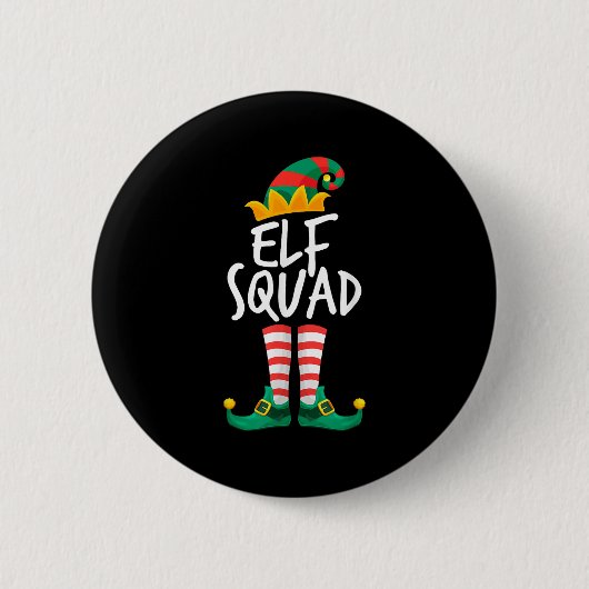 Elf Family Christmas Group Matching Pajamas Xmas E Button (Vorderseite)