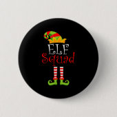 Elf Family Christmas Group Matching Pajamas Xmas E Button (Vorderseite)