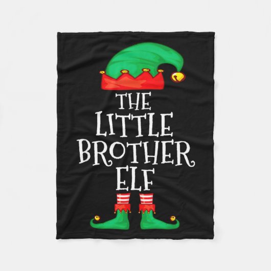 Elf Family Christmas Little Brother Elf Sweater Me Fleecedecke (Vorderseite)
