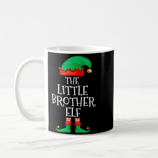 Elf Family Christmas Little Brother Elf Sweater Me Kaffeetasse (Links)