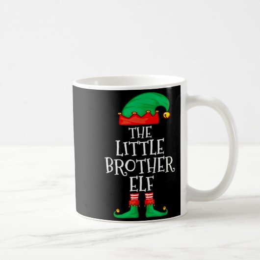 Elf Family Christmas Little Brother Elf Sweater Me Kaffeetasse (Rechts)