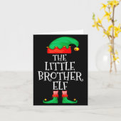 Elf Family Christmas Little Brother Elf Sweater Me Karte (Gelbe Blume)