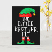 Elf Family Christmas Little Brother Elf Sweater Me Karte (Gelbe Blume)