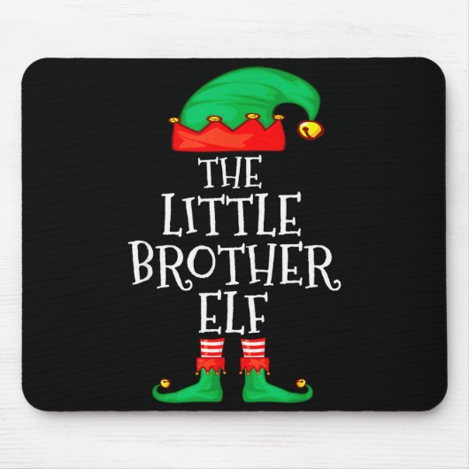 Elf Family Christmas Little Brother Elf Sweater Me Mousepad (Vorne)