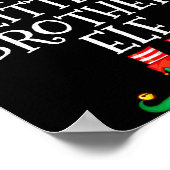 Elf Family Christmas Little Brother Elf Sweater Me Poster (Ecke)