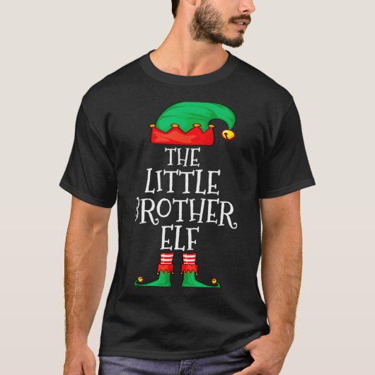 Elf Family Christmas Little Brother Elf Sweater Me T-Shirt (Vorderseite)