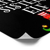 Elf Family Christmas Little Sister Elf Sweater Mat Poster (Ecke)