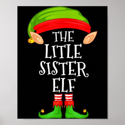 Elf Family Christmas Little Sister Elf Sweater Mat Poster (Vorne)