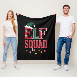 Elf Family Christmas Matching Pajamas Elf Squad Fleecedecke