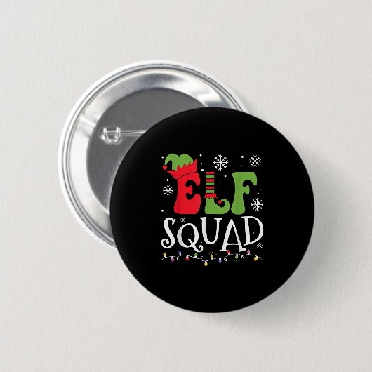 Elf Family Christmas Matching Pajamas Funny Xmas E Button (Vorne & Hinten)