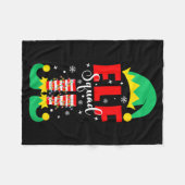 Elf Family Christmas Matching Pajamas Funny Xmas E Fleecedecke (Vorderseite (Horizontal))