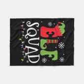 Elf Family Christmas Matching Pajamas Funny Xmas E Fleecedecke (Vorderseite (Horizontal))