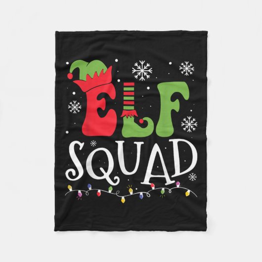 Elf Family Christmas Matching Pajamas Funny Xmas E Fleecedecke (Vorderseite)