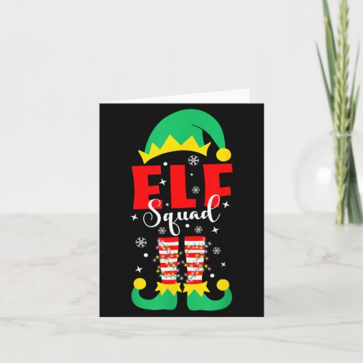 Elf Family Christmas Matching Pajamas Funny Xmas E Karte (Vorderseite)